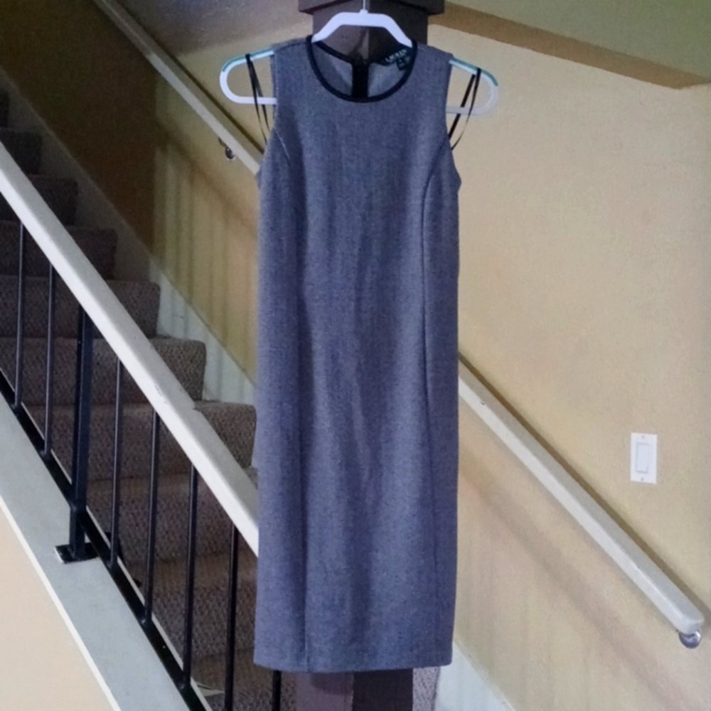 Ralph Lauren Black & Grey Zigzag Body Con Dress